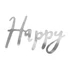 Kép 2/6 - Banner, Happy birthday, ezüst, 16.5 cm x 62cm