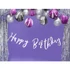 Kép 5/6 - Banner, Happy birthday, ezüst, 16.5 cm x 62cm