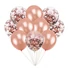 Kép 1/2 - Lufi csomag, pink és pink konfettis, 30cm, 10 db/cs