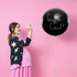 Kép 2/2 - Babaváró latex léggömb, Boy or Girl felirattal, pink konfettivel, 100 cm