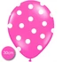 Kép 1/3 - Pöttyös latex léggömb, 30cm, pink - 10 db/csomag