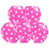 Kép 2/3 - Pöttyös latex léggömb, 30cm, pink - 10 db/csomag
