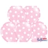 Kép 2/5 - Pöttyös latex léggömb, 30cm, bébi pink - 10 db/csomag