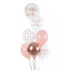 Kép 3/3 - Bride to Be fehér latex lufi, 30 cm - rózsaszín felirattal - 5 db/cs
