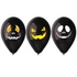 Kép 1/2 - Halloween arcok latex lufi, fekete, 3 db / csomag